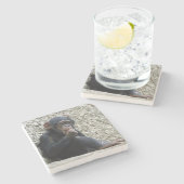 Dessous-de-verre En Pierre Mer de Chimpané 013 (Côté)