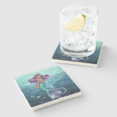 Dessous-de-verre En Pierre Mermaid Iole (Côté)