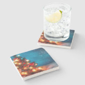 Dessous-de-verre En Pierre Merry carte de voeux _coaster (Côté)