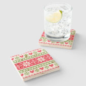 Dessous-de-verre En Pierre Merry Christmas pattern 3 (Côté)