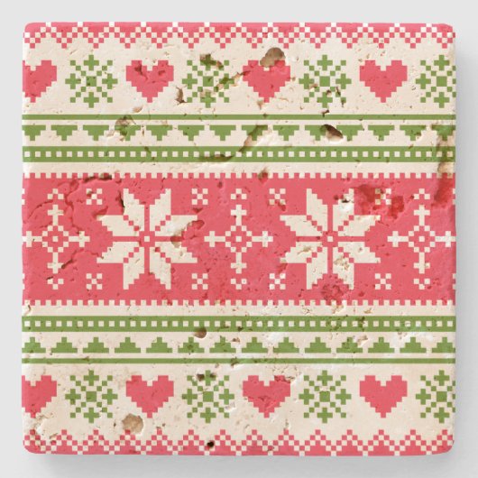 Dessous-de-verre En Pierre Merry Christmas pattern 3 (Devant)