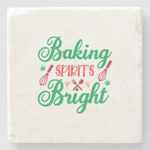Dessous-de-verre En Pierre Merry Xmas Baking Spiritueux