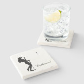 Dessous-de-verre En Pierre Mesdames Golfer (Côté)