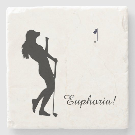 Dessous-de-verre En Pierre Mesdames Golfer (Devant)