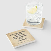 Dessous-de-verre En Pierre Mesure d'un homme | Sagesse de Cowboy | Sud (Côté)