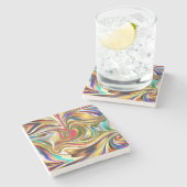 Dessous-de-verre En Pierre Métallique (Côté)