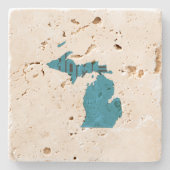 Dessous-de-verre En Pierre Michigan Home State (Devant)