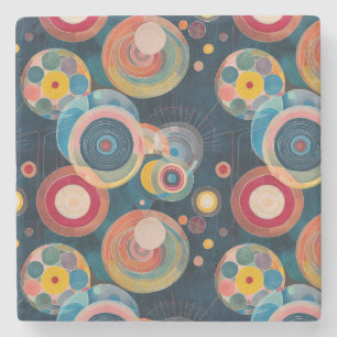 Dessous-de-verre En Pierre Mid Century Mod Circles dans le style Hilma af Kli