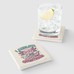 Dessous-de-verre En Pierre Mignon Je Axolotl Questions nerd aztec avec des lu