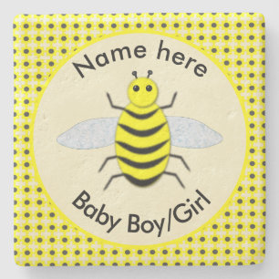 Dessous-de-verre En Pierre Mignonne bébé jaune Abee Genre Révéler Neutre Pers