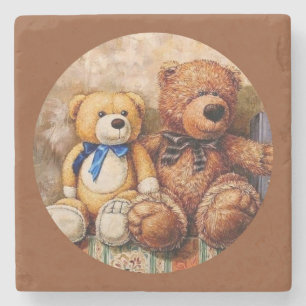 Dessous-de-verre En Pierre Mignons petits ours en peluche