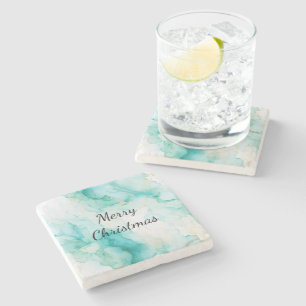 Dessous-de-verre En Pierre Mint Aqua Pearl Marbre or