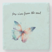 Dessous-de-verre En Pierre Mint Joy se lève du papillon Soul (Devant)