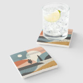 Dessous-de-verre En Pierre Mirage du désert (Côté)