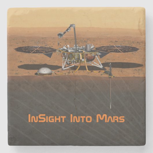 Dessous-de-verre En Pierre Mission InSight Mars Lander (Devant)