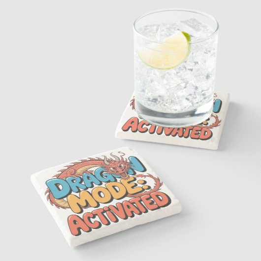 Dessous-de-verre En Pierre Mode Dragon Activé (Côté)