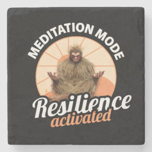 Dessous-de-verre En Pierre Mode Méditation Bigfoot Résilience Activée