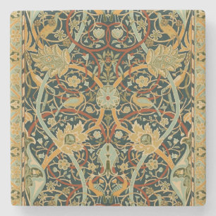 Dessous-de-verre En Pierre Modèle de tapisserie forestière de William Morris