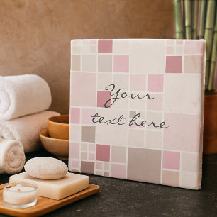 Dessous-de-verre En Pierre Moderne À damiers Mosaic Pastel Dessous de verre e