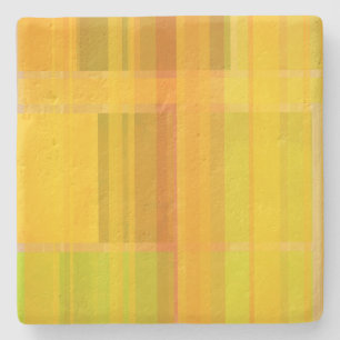 Dessous-de-verre En Pierre Moderne Abstrait Couleurs Citronnées Colorées
