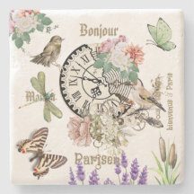 Moderne botanique vintage et illustrations Bonjour