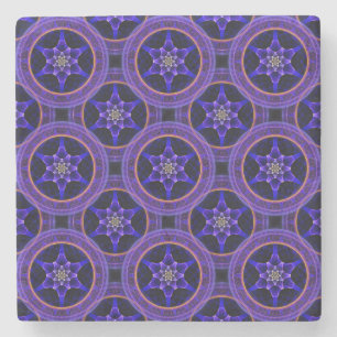 Dessous-de-verre En Pierre Moderne Florale Élégante Abstrait Bohème Motif #50
