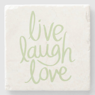 Dessous-de-verre En Pierre Moderne Live Laugh Love
