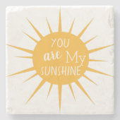 Dessous-de-verre En Pierre Moderne Tu es mon soleil (Devant)
