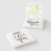 Dessous-de-verre En Pierre Moi et vous (Côté)