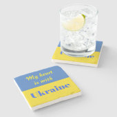 Dessous-de-verre En Pierre Mon coeur est avec l'Ukraine (Côté)