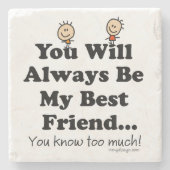 Dessous-de-verre En Pierre Mon meilleur ami (Devant)