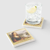 Dessous-de-verre En Pierre Mona Lisa liebt Pralinen (Côté)