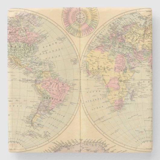 Dessous-de-verre En Pierre Monde 10 (Devant)