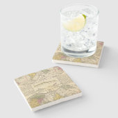 Dessous-de-verre En Pierre Monde 7 (Côté)