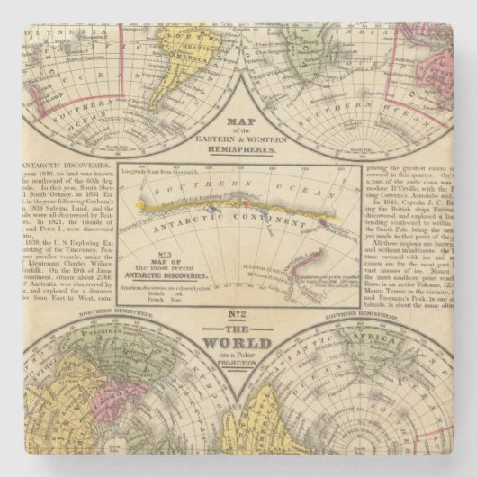 Dessous-de-verre En Pierre Monde 7 (Devant)