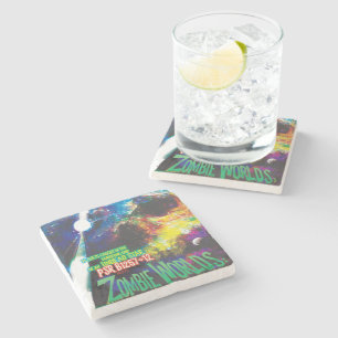 Dessous-de-verre En Pierre Mondes Zombie Galaxie d'Halloween