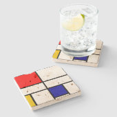 Dessous-de-verre En Pierre Mondrian 3 (Côté)