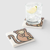 Dessous-de-verre En Pierre Monkey (Côté)