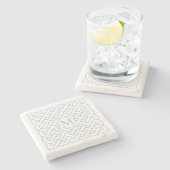 Dessous-de-verre En Pierre Monogramme Celte Knot Irish (Côté)