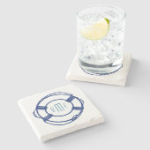 Dessous-de-verre En Pierre Monogramme Couvercles Nautiques (Côté)