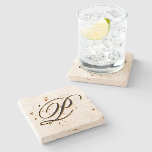 Dessous-de-verre En Pierre Monogramme Customisé (Côté)
