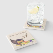 Dessous-de-verre En Pierre Monogramme d'action de grâces (Côté)