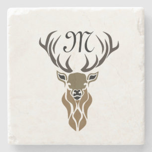 Dessous-de-verre En Pierre Monogramme de Red Stag Tribal