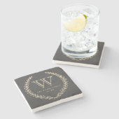 Dessous-de-verre En Pierre Monogramme de tableau (Côté)