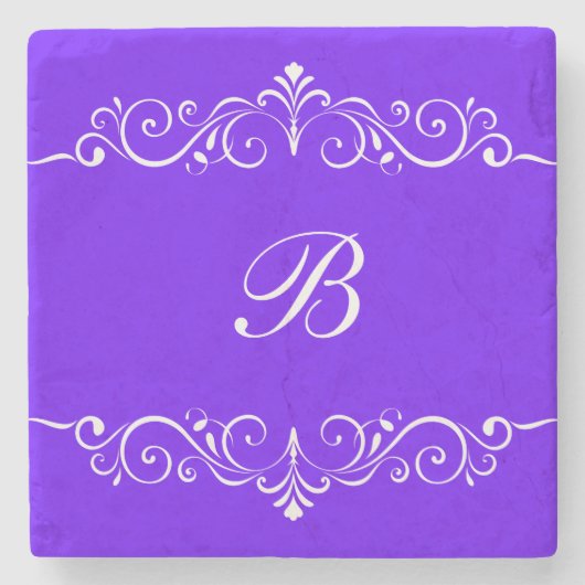 Dessous-de-verre En Pierre Monogramme floral Coasters (Devant)