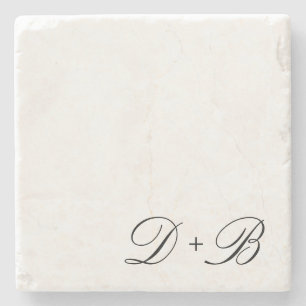 Dessous-de-verre En Pierre Monogramme Initial