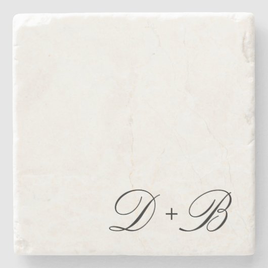 Dessous-de-verre En Pierre Monogramme Initial (Devant)