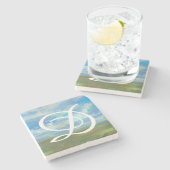 Dessous-de-verre En Pierre Monogramme | Jour lumineux II (Côté)