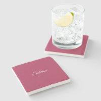 Monogramme minimaliste rose cerise rose