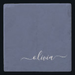 Dessous-de-verre En Pierre Monogramme moderne bleu marine et blanc<br><div class="desc">Découvrez notre collection de monogrammes modernes bleu et blanc de la Marine : Élevez votre décor de maison avec notre collection sophistiquée avec un schéma de couleurs bleu marine et blanc contemporain. Chaque pièce est minutieusement conçue pour exsuder l'élégance et le style, parfait pour ajouter une touche de modernité à...</div>